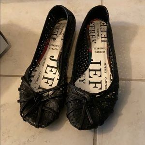Jeffery Campbell black kitten heels size 8